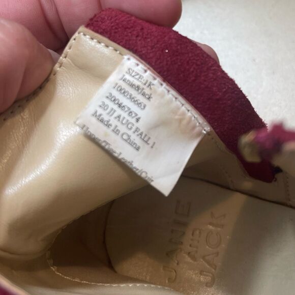 Janie & Jack Girls Maroon Suede Boots - Picture 5 of 8